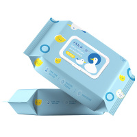 [补贴10%]8包 80抽特价婴儿湿巾纸新生手口专用屁宝宝幼儿童家庭实惠量贩大包装