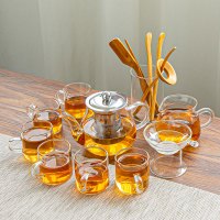 [补贴10%]耐热耐高温玻璃茶具套装家用茶杯办公室功夫茶具泡茶壶简约小茶台