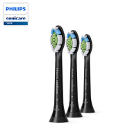 飞利浦(PHILIPS)电动牙刷头钻石亮白 3支装黑色 HX6063/96 适配HX93钻石系列HX991钻石系列