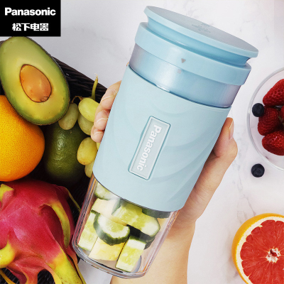 松下(Panasonic) 榨汁机家用小型便携式全自动多功能辅食料理机果汁杯 MX-HPC203ASQ 蓝色