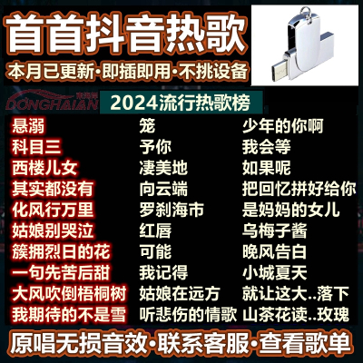 [补贴10%]车载u盘歌曲2023新款流行抖音热门经典DJ新歌无损高品音质USB优盘