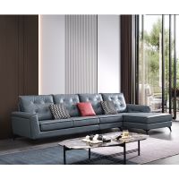 现代简约、实木框架、科技布转角沙发