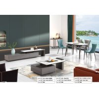 珀尚家具新型岩板茶几 大理石时尚纹路 现代轻奢茶几组合