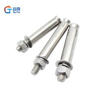 谷铁 国标外膨胀螺栓铁胀栓8*100mm