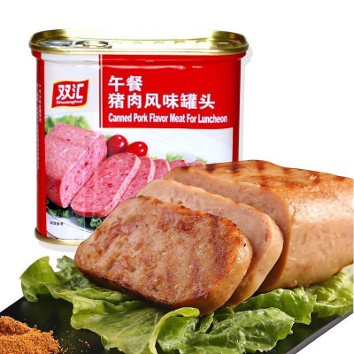 双汇午餐猪肉风味罐头340g*1罐美味方火腿香肠涮火锅猪肉午餐肉