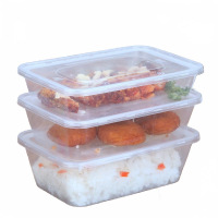 蒙浩博 透明方餐盒750ml 300个/箱