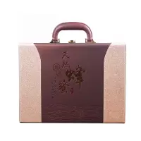 安迪新年献礼 2斤装蜂蜜礼盒空盒含瓶滋补品包装盒木质皮盒礼品盒