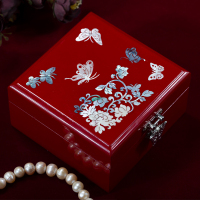 千奇梦 螺钿漆器珠宝饰品首饰盒手镯盒子手表盒礼品盒木质中国风