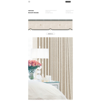 潮万家奶油风记忆定型遮光成品窗帘