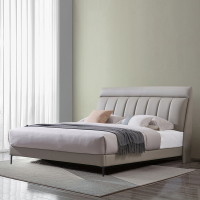 现代简约皮床双人床JM004RC12主卧床软体皮艺床