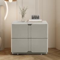 E-FONG以蜂家居床头柜3号EF-H003现代简约风卧室收纳皮质床头柜