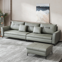 现代极简皮艺沙发客厅生态皮软体沙发家用四人位沙发JM004SF75