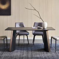 现代轻奢岩板餐桌椅组合客厅JM007CZ62饭桌岩板餐桌