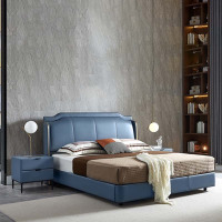 七只眠羊 墨尔本 意式极简头层牛皮软床