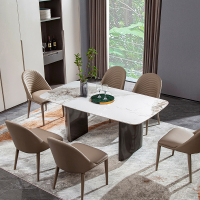 几何造型组合成不拘一格的前卫设计,以“圆”为核心 香奈儿亮光岩板高档大气,通透感极强。岩板具有耐高温、耐冲击、耐腐蚀、