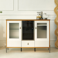 玺鹊语音高端实木茶吧机家用全自动智能饮水一体消毒柜餐边柜DX13-3L