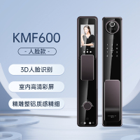 王力王力智能锁3D人脸识别可视大屏全自动防盗门密码锁猫眼KMF600 黑曜晶