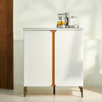 玺鹊语音茶吧机餐边柜客厅家用实木饮水机智能一体柜子D10-2L