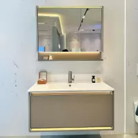 维纳斯(高端精品)2156浴室柜组合现代简约卫生间洗面盆肤感陶瓷盆卫浴柜一体盆洗脸盆柜洗漱台