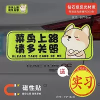 新手上路实习期磁性车贴创意女司机磁吸反光搞笑汽车贴纸磁铁标志