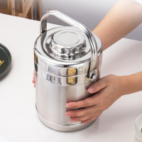 [补贴10%]201提锅不锈钢大容量304保温饭盒桶学生便当盒两格食堂分格真空