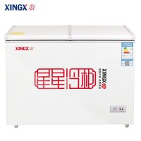 星星(XINGX) BCD-230HE 230升 卧式冷柜 冰柜 家商两用 蝴蝶门 内置玻璃门板保温 双温双箱大容积