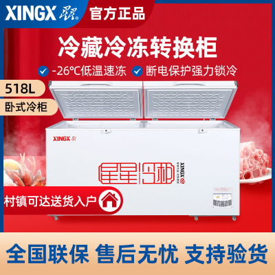 星星(XINGX) BD/BC-528GE 518升商用大冷柜 家商两用 大冷冻力冰柜 断电保护 冷藏冷冻转换柜