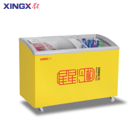 星星（XINGX）SCD-312CY双温冰柜商用大容量圆弧透明玻璃门保鲜冷藏冷冻展示柜超市冰淇淋雪糕柜多篮筐冰柜