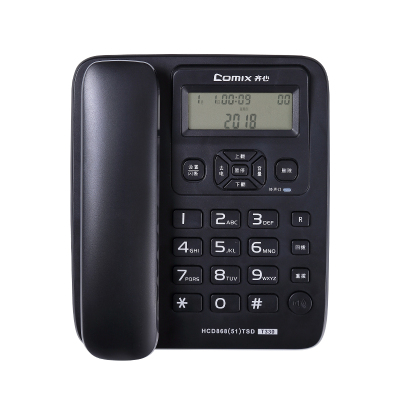齐心 T330 电话机 多功能免提 黑(计价单位:台)