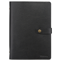 齐心 C5857 活页皮面本 A5 100张 黑