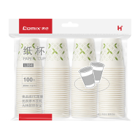 齐心 L304 纸杯200ml 100个装(7安) 白 1包装