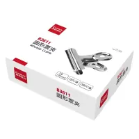 齐心 B3611 强力圆形票夹 1# 240页 镍 6只装