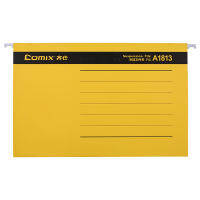 齐心 A1813 易查找吊挂夹 F/C 纸质 黄 25个装