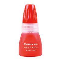 齐心(COMIX) 印油 B3722 10mL 红色 5瓶装