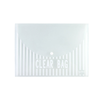 齐心 C335 A4 透明按扣文件袋 白 10个/套