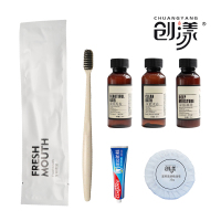 创漾一次性洗漱套装 5件套 牙刷+香皂+洗发水+沐浴露+护发素