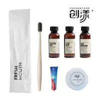 创漾一次性洗漱套装 5件套 牙刷+香皂+洗发水+沐浴露+护发素