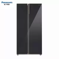 松下(Panasonic)640升容量钢化玻璃面板 大容量对开门冰箱 NR-B651WG-DG