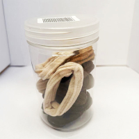 奶咖色斜纹发圈简约头绳皮筋