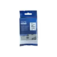 羚翎 LZe-241 适用兄弟标签机 18mm 标签机色带 白底黑字