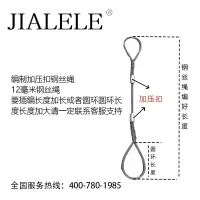 JIALELE 钢丝绳 (直径12毫米x4米)根