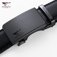 七匹狼男士真皮皮带简约休闲牛皮中年时尚腰带潮自动扣商务宽裤带