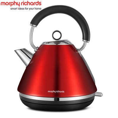 摩飞电器(Morphyrichards)MR7076A 红色 电水壶304不锈钢电热水壶1.5L自动断电