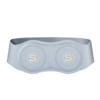 SKG腰部按摩器 W7 浅灰色 智能按摩腰带腰部按摩仪暖腹热敷舒缓腰部背部酸胀按摩仪护腰椎带/七夕生日礼物