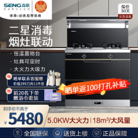 [热卖款,店长力荐]森歌(SENG)F30集成灶家用消毒柜可烘干105升大容量一体机油烟机灶具套装 液化气