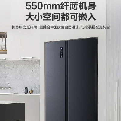 海信冰箱 532升对开门变频无霜净味冰箱对开门冰箱 节能低噪纤薄大容量双开门BCD-532WFK1DPQ