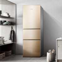 MeiLing/美菱 BCD-210L3CX 家用三门冰箱 210升 三门三温区节能降噪小型家用冰箱 玫瑰金