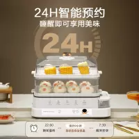 荣事达电蒸锅 蒸锅家用 蒸蛋器 电蒸笼多功能早餐包子 18L大容量可预约定时RS-ZG833A(C)
