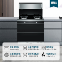 森歌(SENG)集成灶M3二星消毒柜外观美 大容量储物柜 小尺寸 集成灶油烟机燃气灶嵌入式双灶消毒柜厨房套装 液化气