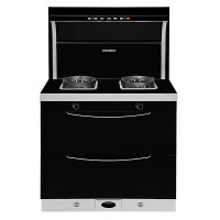 美大(MEIDA)集成灶天帝7702-A二星消毒柜 变频猛火大吸力 家用油烟机一体灶 钢化玻璃 燃气灶 天然气